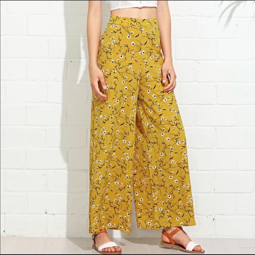 Floral flowy summer pants